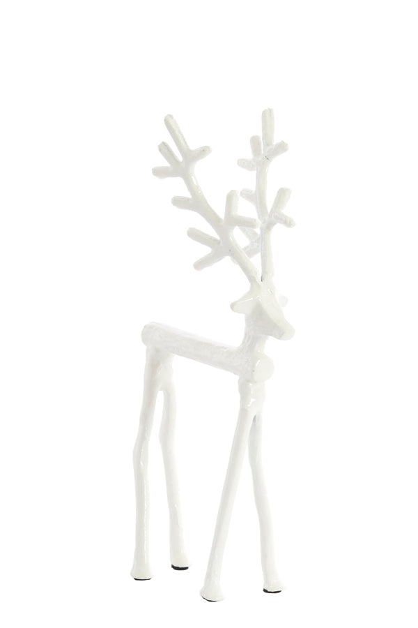 Ornament 15,5x15x30,5 cm REINDEER shiny cream