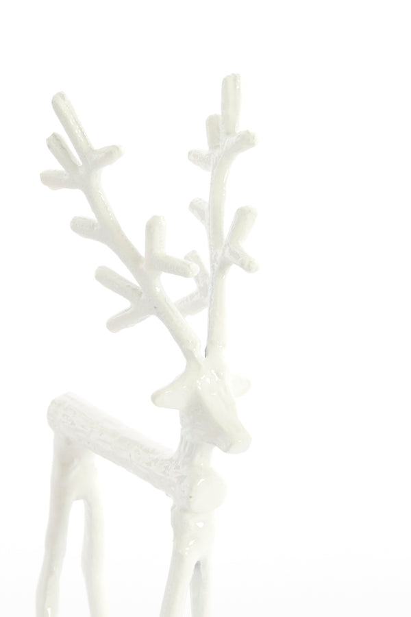 Ornament 15,5x15x30,5 cm REINDEER shiny cream