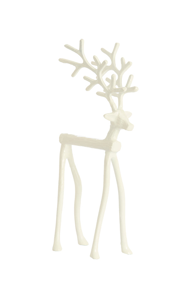 Ornament 20,5x17x36 cm REINDEER shiny cream