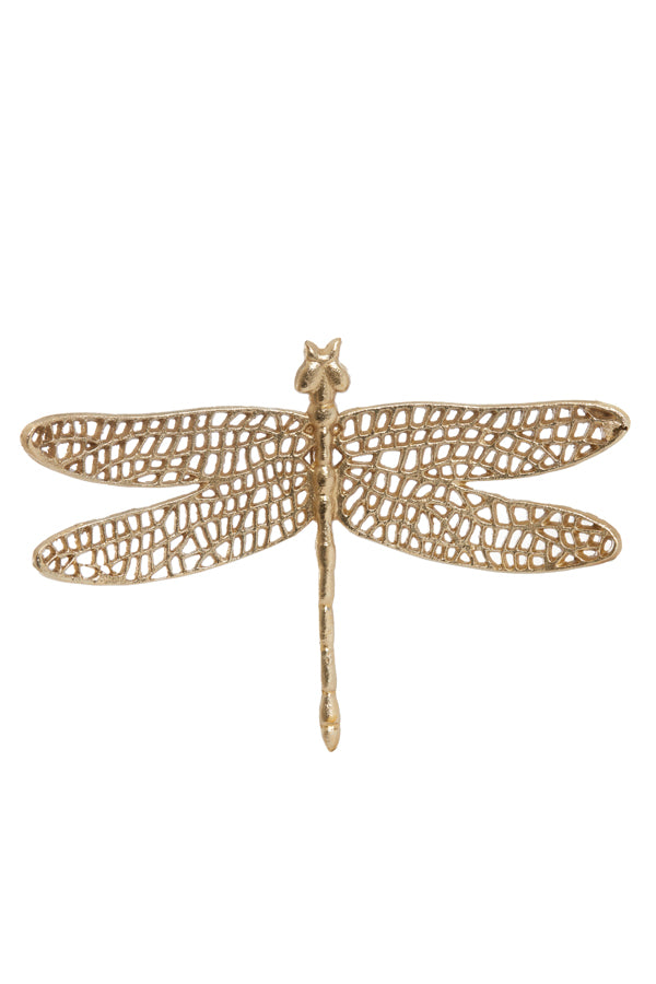 Ornament 36x24x4 cm DRAGONFLY shiny gold