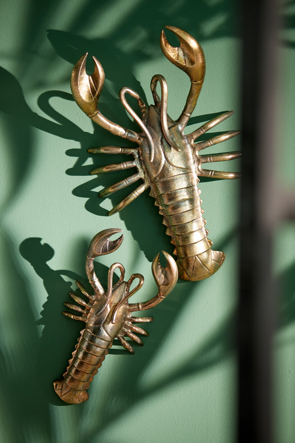 Ornament 37x19x10 cm LOBSTER antique bronze
