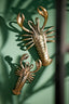 Ornament 37x19x10 cm LOBSTER antique bronze