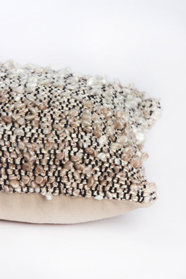Cushion 60x30 cm MEZOKI bouclé brown