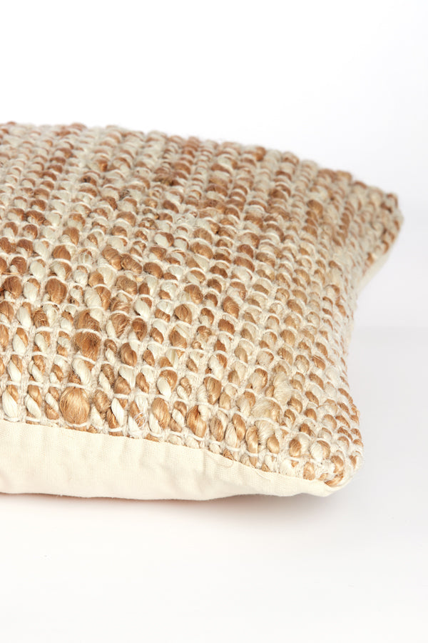 Cushion 45x45 cm JOLITA jute natural-brown