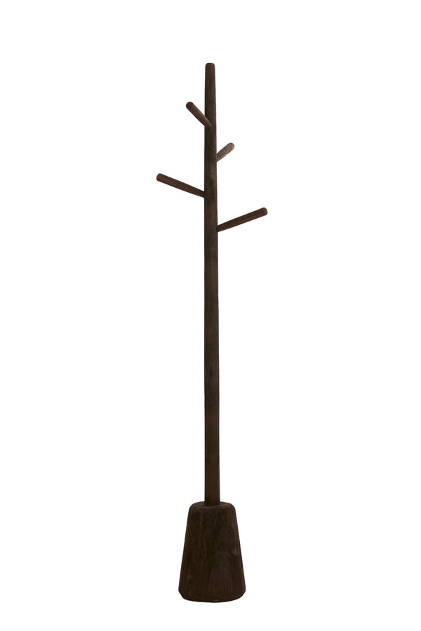 Hatstand 20x152 cm YENICE wood chocolate brown