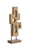 Ornament on base 19x9,5x45 cm SALIO wood grey-dark brown