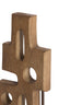 Ornament on base 19x9,5x45 cm SALIO wood grey-dark brown
