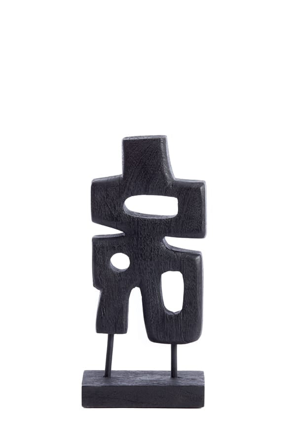 Light & Living Accessories Ornament on base 16x9x33 cm SILIA wood matt black House of Isabella UK