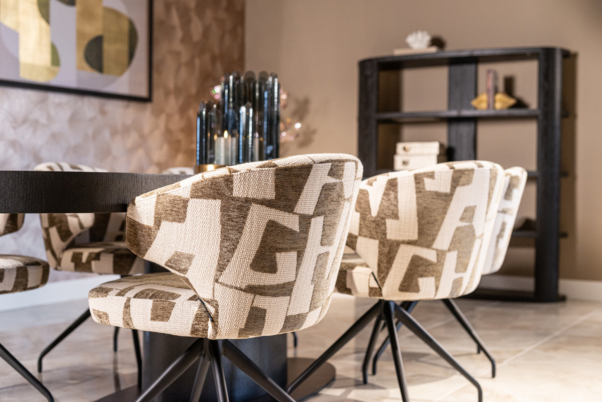 Dining chair Milly biscotti swivel