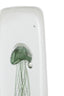 Ornament 6x6x18,5 cm JELLYFISH glass dark green