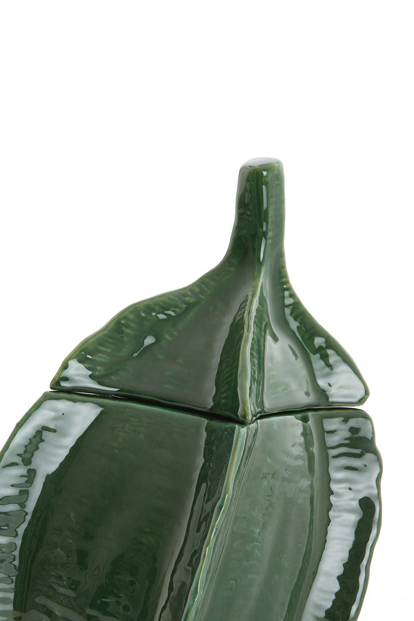 Deco box 21x20,5x31 cm SABARA shiny emerald