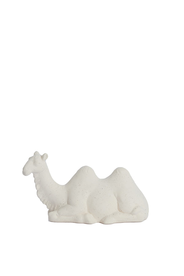 Ornament 26x10x15 cm CAMEL ceramics matt cream