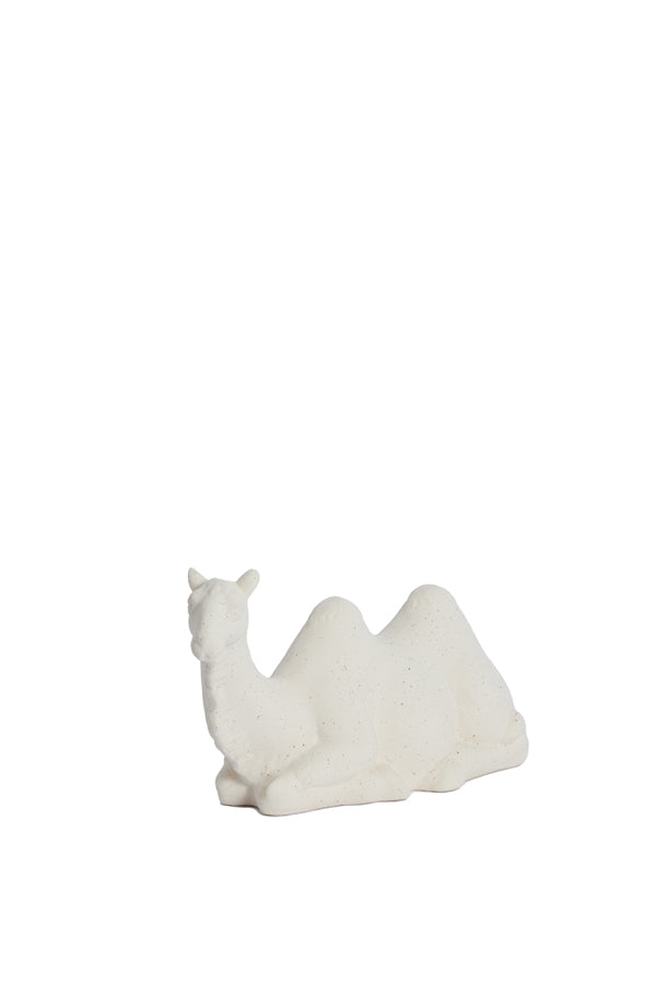 Ornament 26x10x15 cm CAMEL ceramics matt cream