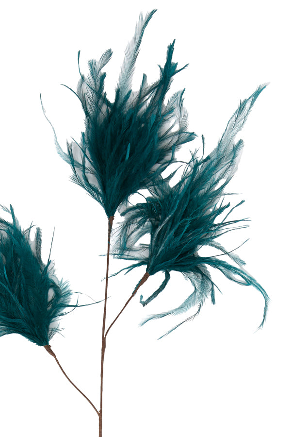 Ornament 3 feathers 78 cm FEATHER emerald
