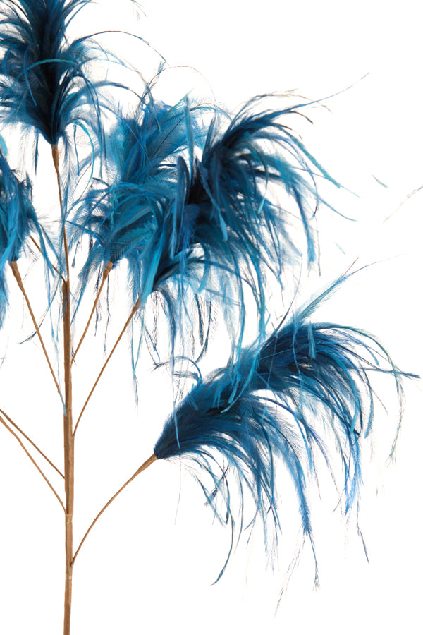 Ornament 5 feathers 95 cm FEATHER blue