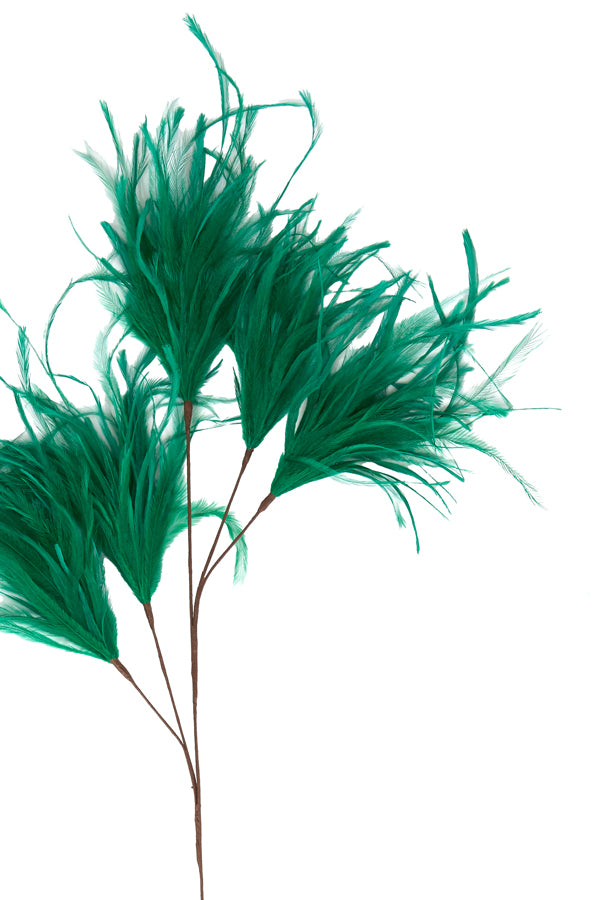 Ornament 5 feathers 95 cm FEATHER green
