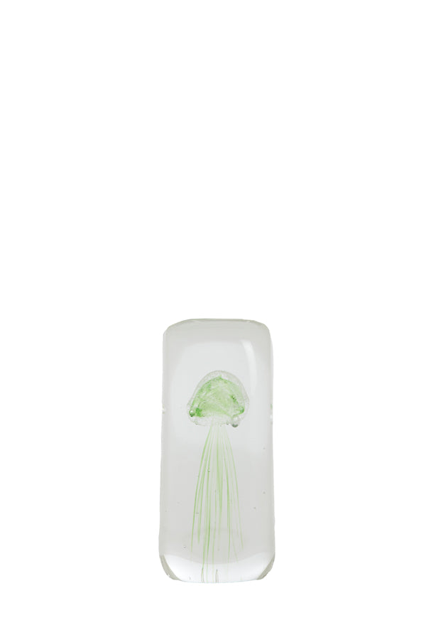 Ornament 5,5x5,5x13 cm JELLYFISH glass green