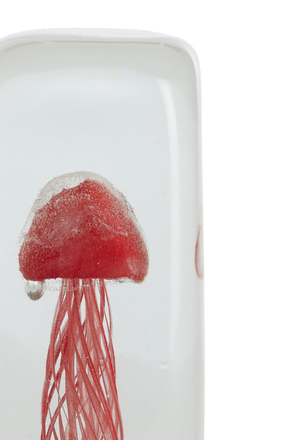 Ornament 5,5x5,5x13 cm JELLYFISH glass coral