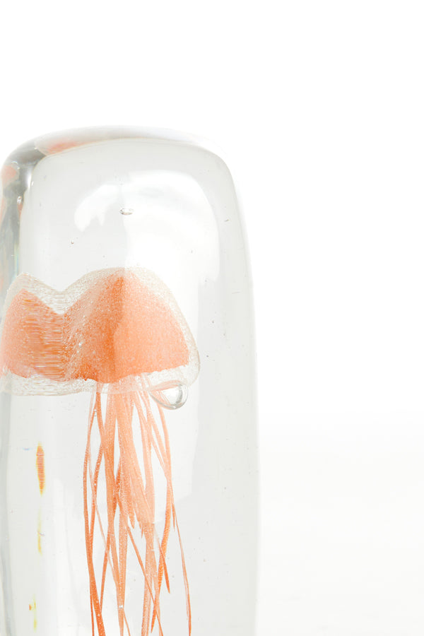 Ornament 5,5x5,5x13 cm JELLYFISH glass orange