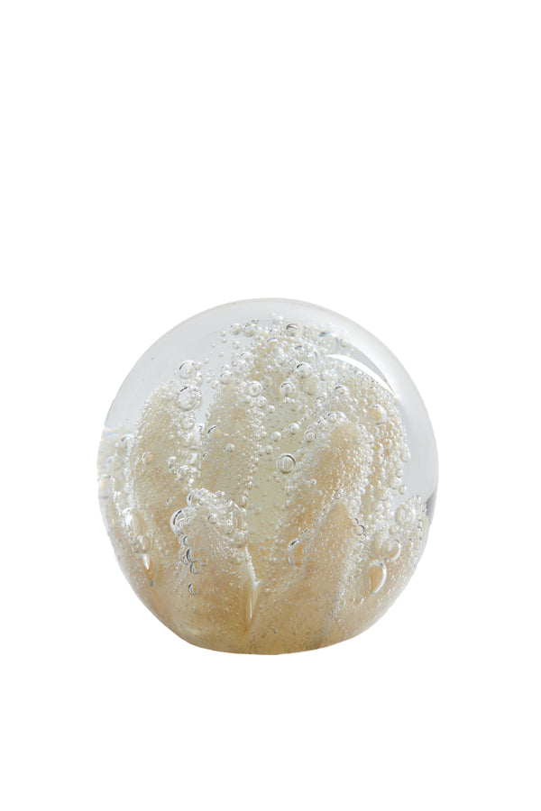Ornament 10x10 cm CORAL glass cream