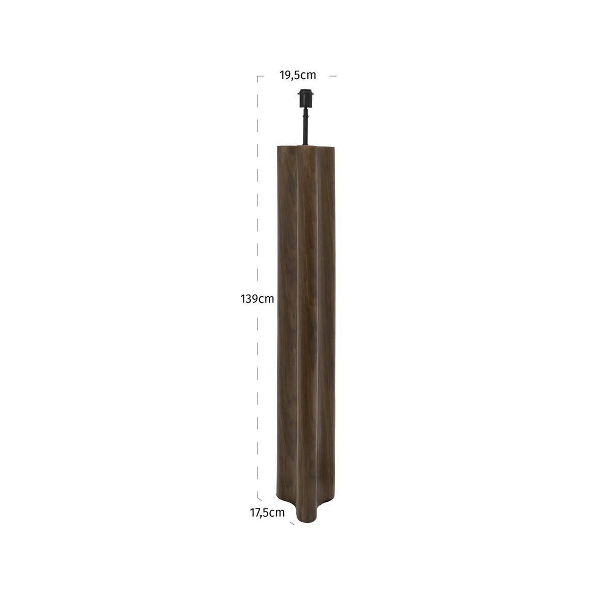 Floor lamp Jamy walnut