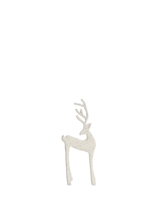 Ornament 10x6,5x25,5 cm DEER white+grey