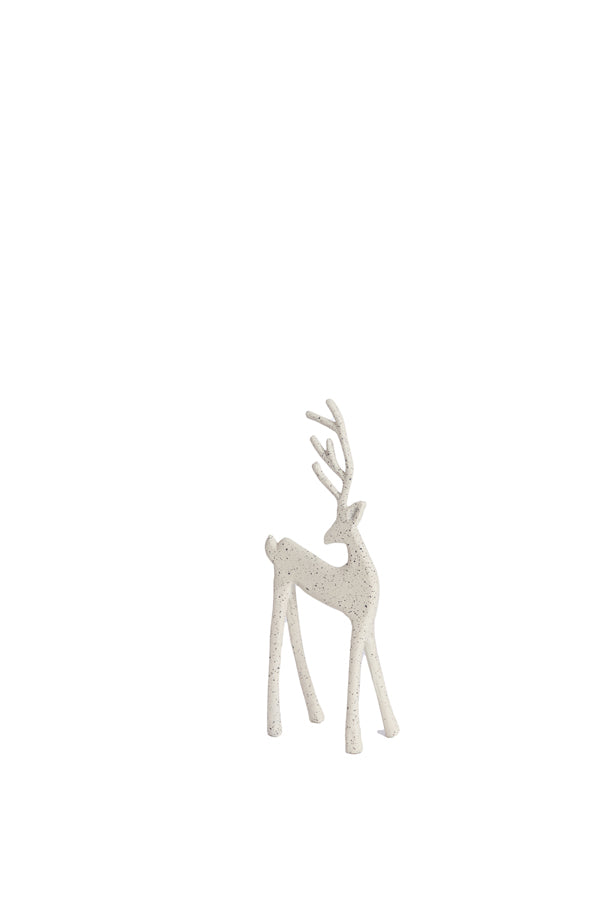 Ornament 10x6,5x25,5 cm DEER white+grey