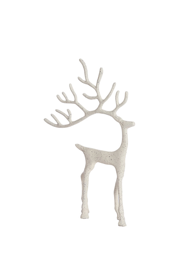 Ornament 27,5x7x39 cm DEER white+grey