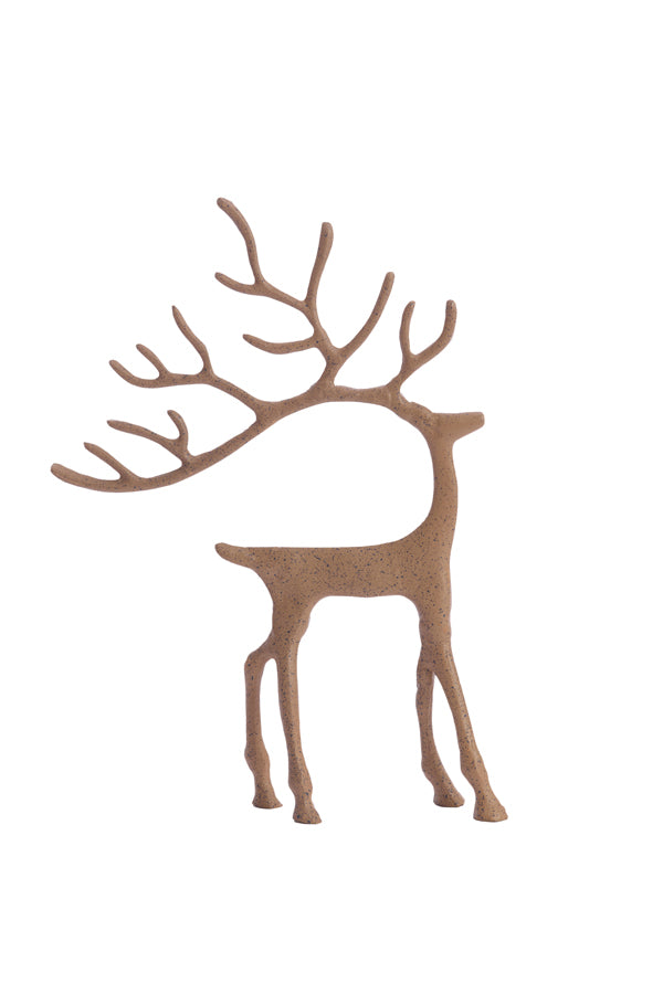 Ornament 27,5x7x39 cm DEER terra+brown