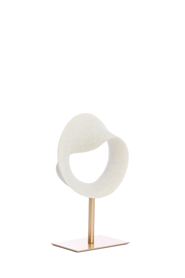 Ornament on base 20x10x30 cm TUZLA cream+antique bronze
