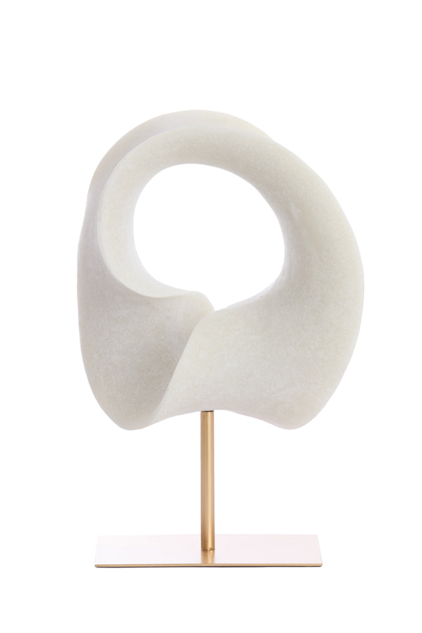 Ornament on base 34x18x43 cm VODICE cream+antique bronze