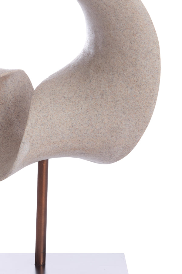 Ornament on base 34x18x43 cm VODICE taupe+dark bronze