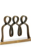 Ornament on base 33x8x20 cm PEOPLE antique bronze