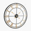 Antique Bronze & Gold Metal Round Wall Clock