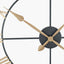 Antique Bronze & Gold Metal Round Wall Clock