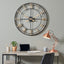 Antique Bronze & Gold Metal Round Wall Clock