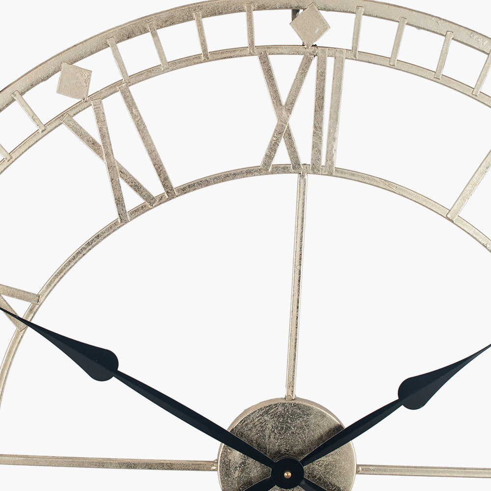 Antique Gold Metal Round Wall Clock