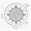 Natural Wood & Metal Round Wall Clock