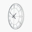 Antique Silver Metal Round Wall Clock