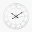 Antique Silver Metal Round Wall Clock