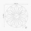 Gold Metal Geo Design Round Wall Clock