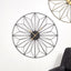 Black and Gold Metal Geo Design Round Wall Clock