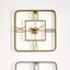 Gold Metal Square Wall Clock