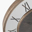Antique Gold Wood & Mirror Geo Print Wall Clock