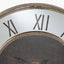 Antique Gold Wood & Mirror Geo Print Wall Clock