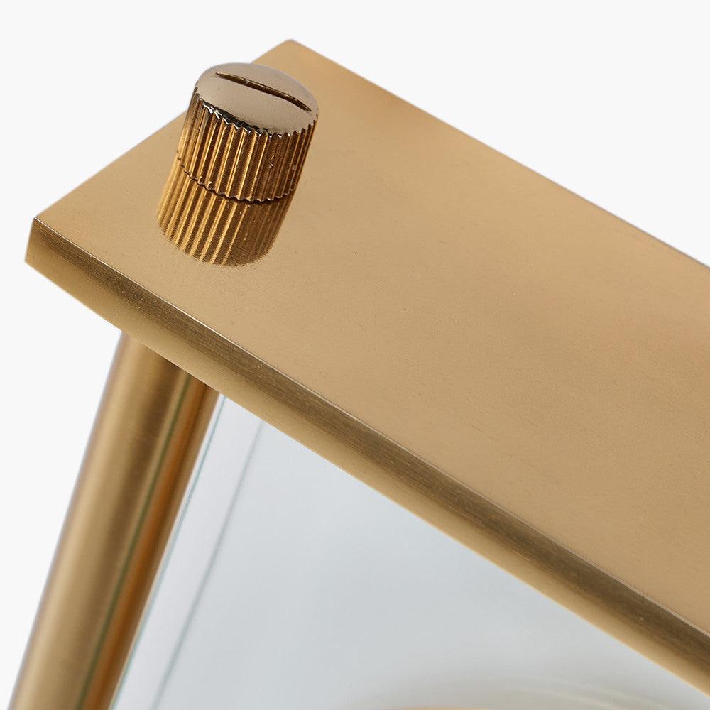 Gold Square Framed Standing Table Clock