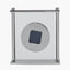 Silver Square Framed Standing Table Clock