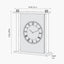 Silver Square Framed Standing Table Clock