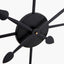 Black Metal Round Skeleton Wall Clock