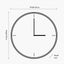 White Marble Effect Wood Veneer Round Wall Clock